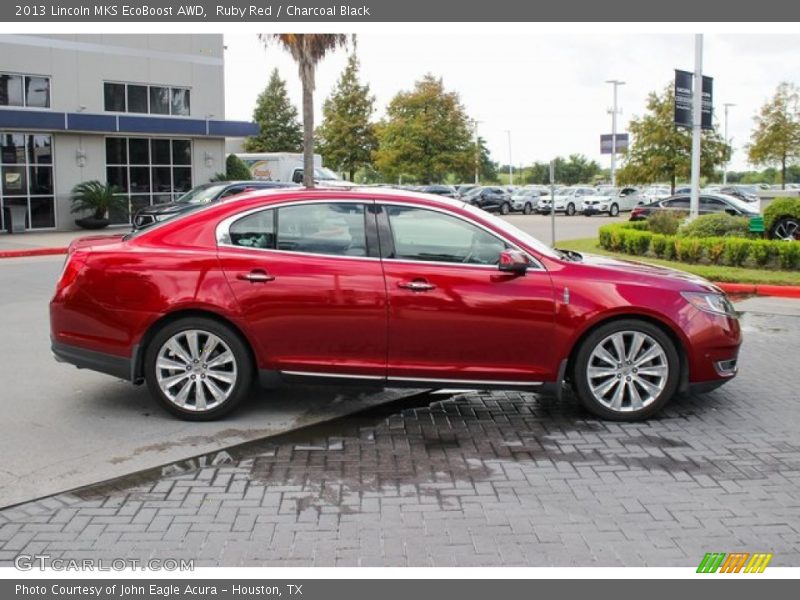 Ruby Red / Charcoal Black 2013 Lincoln MKS EcoBoost AWD