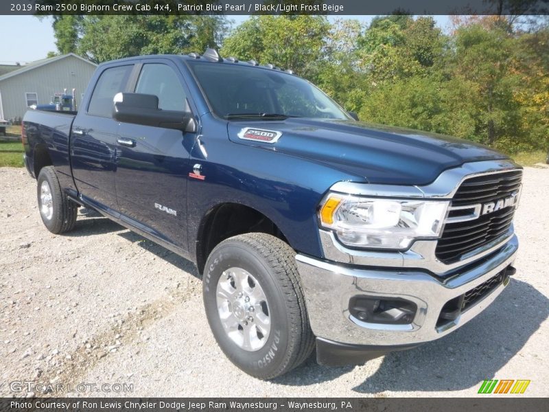 Patriot Blue Pearl / Black/Light Frost Beige 2019 Ram 2500 Bighorn Crew Cab 4x4