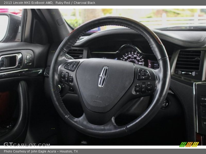 Ruby Red / Charcoal Black 2013 Lincoln MKS EcoBoost AWD