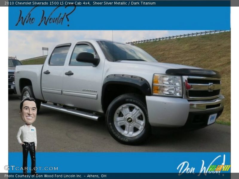 Sheer Silver Metallic / Dark Titanium 2010 Chevrolet Silverado 1500 LS Crew Cab 4x4