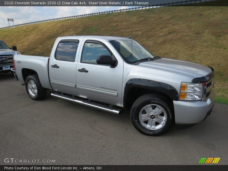 Sheer Silver Metallic / Dark Titanium 2010 Chevrolet Silverado 1500 LS Crew Cab 4x4