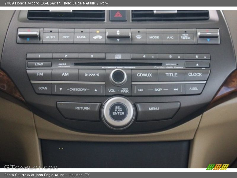 Bold Beige Metallic / Ivory 2009 Honda Accord EX-L Sedan