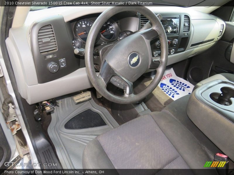 Sheer Silver Metallic / Dark Titanium 2010 Chevrolet Silverado 1500 LS Crew Cab 4x4