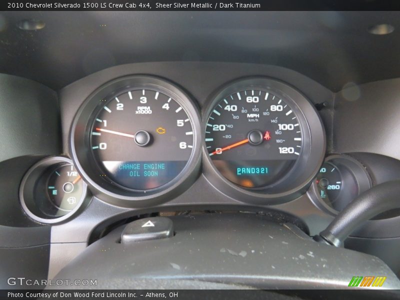 Sheer Silver Metallic / Dark Titanium 2010 Chevrolet Silverado 1500 LS Crew Cab 4x4