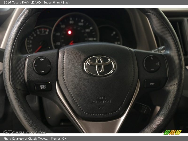 Super White / Black 2016 Toyota RAV4 LE AWD