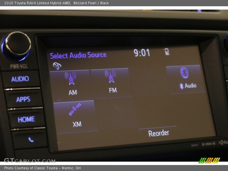 Blizzard Pearl / Black 2016 Toyota RAV4 Limited Hybrid AWD
