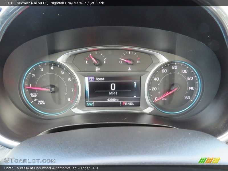 Nightfall Gray Metallic / Jet Black 2018 Chevrolet Malibu LT