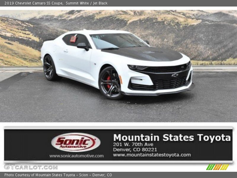 Summit White / Jet Black 2019 Chevrolet Camaro SS Coupe