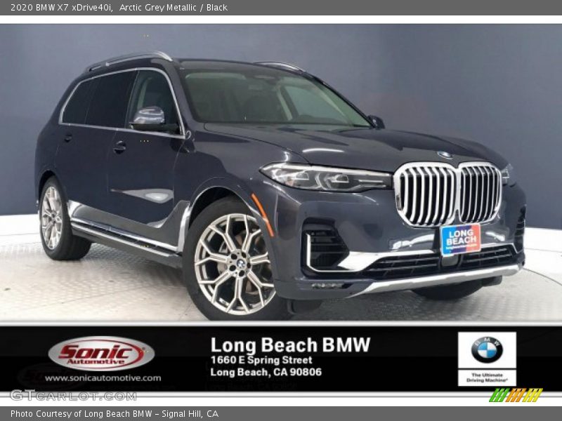 Arctic Grey Metallic / Black 2020 BMW X7 xDrive40i