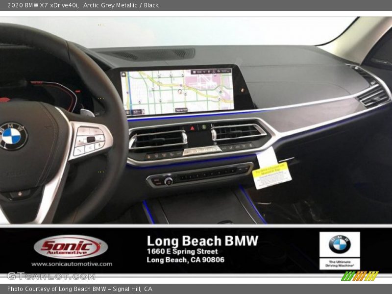 Arctic Grey Metallic / Black 2020 BMW X7 xDrive40i