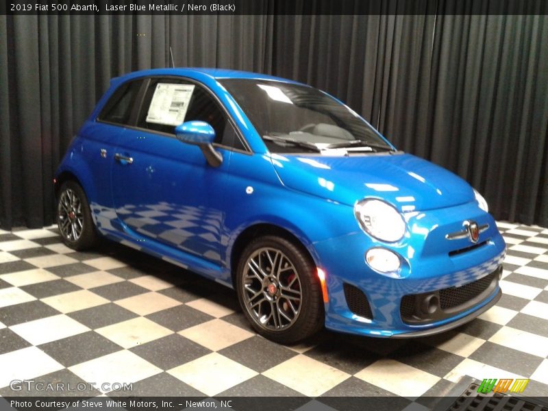 Laser Blue Metallic / Nero (Black) 2019 Fiat 500 Abarth