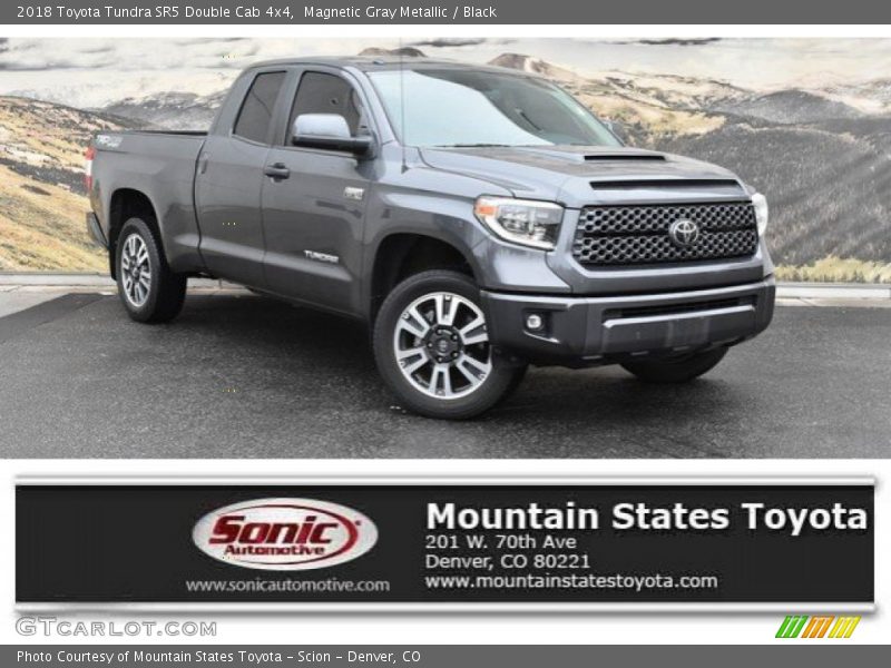 Magnetic Gray Metallic / Black 2018 Toyota Tundra SR5 Double Cab 4x4