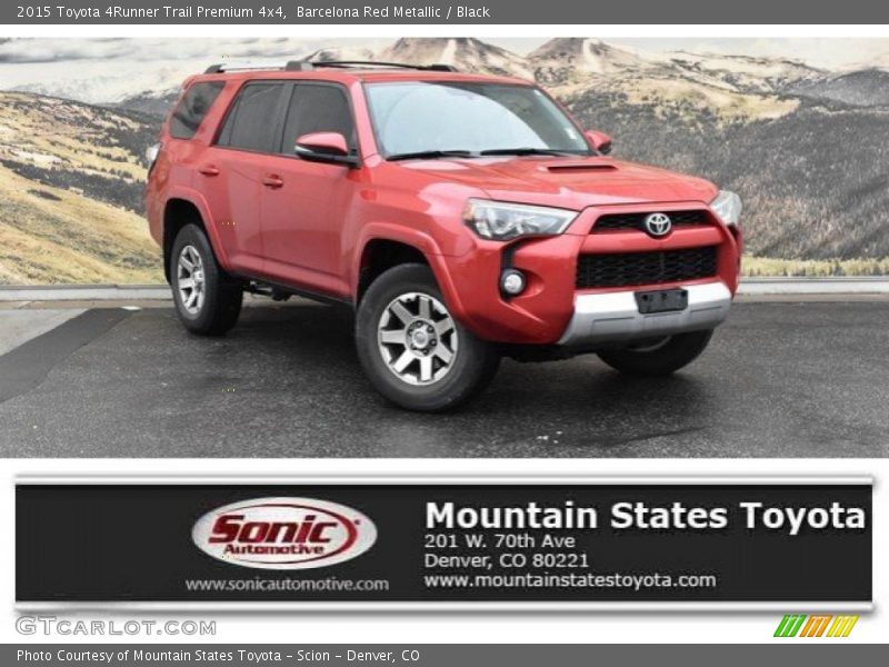 Barcelona Red Metallic / Black 2015 Toyota 4Runner Trail Premium 4x4