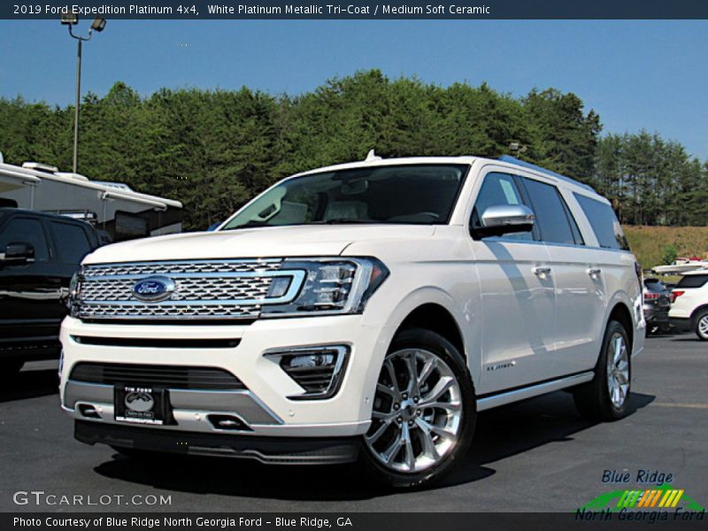 White Platinum Metallic Tri-Coat / Medium Soft Ceramic 2019 Ford Expedition Platinum 4x4