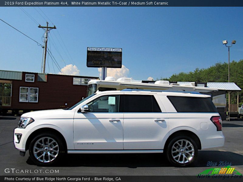 White Platinum Metallic Tri-Coat / Medium Soft Ceramic 2019 Ford Expedition Platinum 4x4