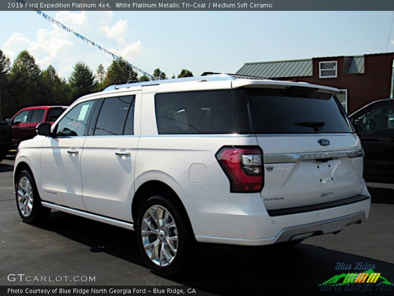 White Platinum Metallic Tri-Coat / Medium Soft Ceramic 2019 Ford Expedition Platinum 4x4