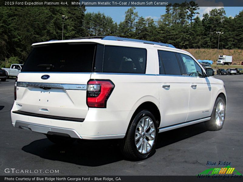 White Platinum Metallic Tri-Coat / Medium Soft Ceramic 2019 Ford Expedition Platinum 4x4