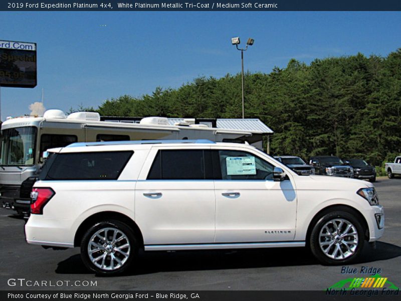 White Platinum Metallic Tri-Coat / Medium Soft Ceramic 2019 Ford Expedition Platinum 4x4