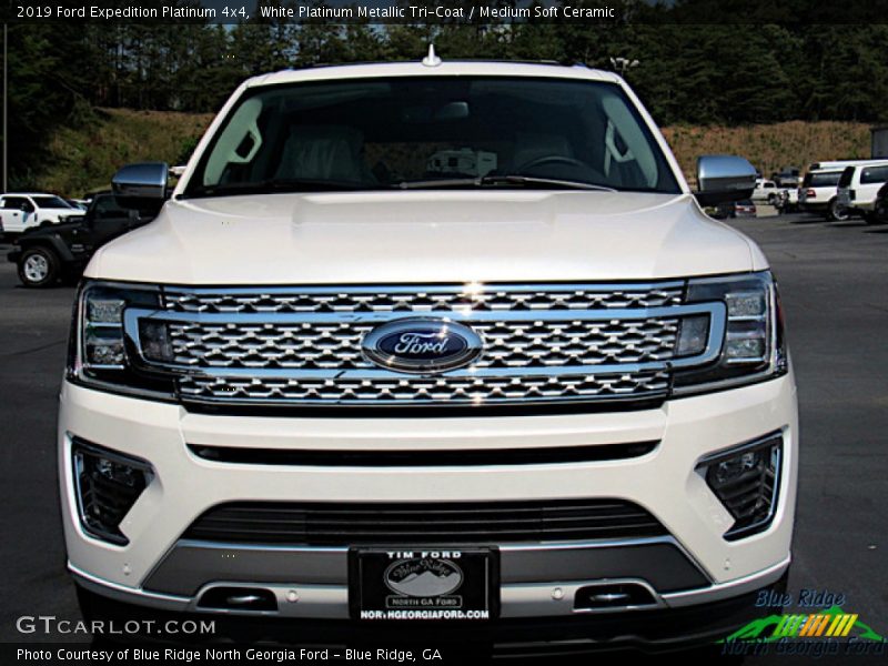 White Platinum Metallic Tri-Coat / Medium Soft Ceramic 2019 Ford Expedition Platinum 4x4