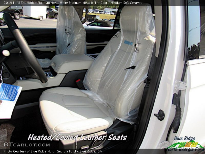 White Platinum Metallic Tri-Coat / Medium Soft Ceramic 2019 Ford Expedition Platinum 4x4