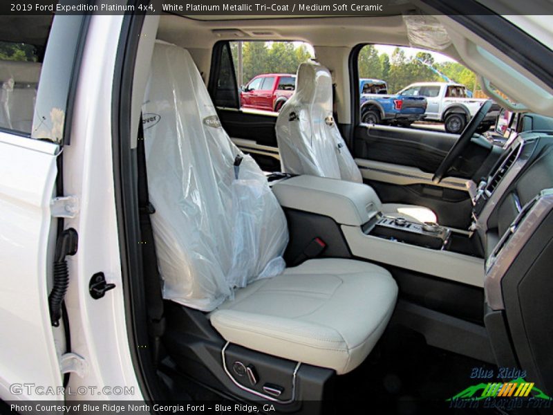 White Platinum Metallic Tri-Coat / Medium Soft Ceramic 2019 Ford Expedition Platinum 4x4