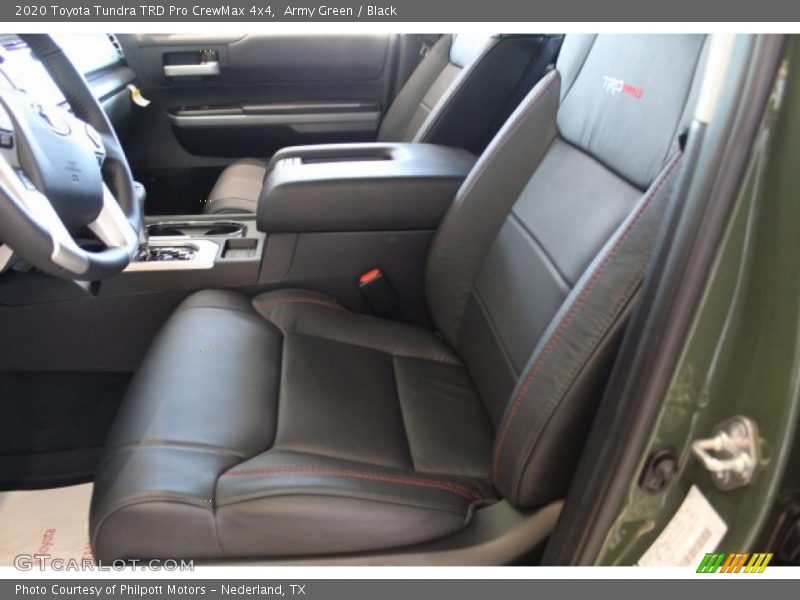 Front Seat of 2020 Tundra TRD Pro CrewMax 4x4