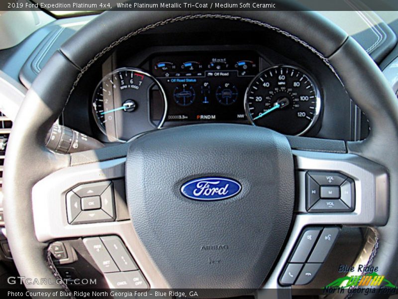 White Platinum Metallic Tri-Coat / Medium Soft Ceramic 2019 Ford Expedition Platinum 4x4