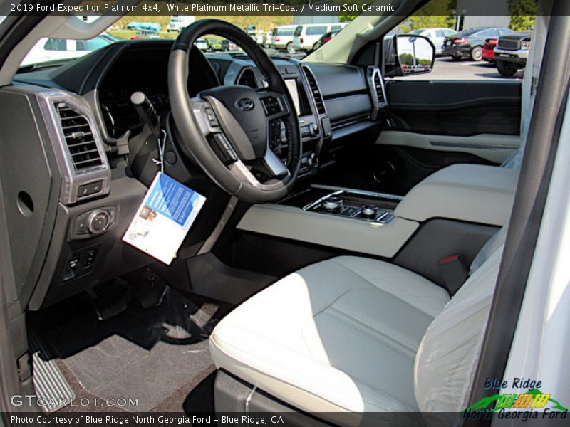 White Platinum Metallic Tri-Coat / Medium Soft Ceramic 2019 Ford Expedition Platinum 4x4