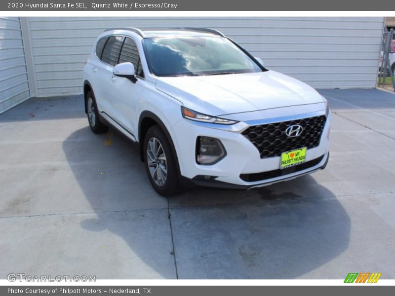Quartz White / Espresso/Gray 2020 Hyundai Santa Fe SEL