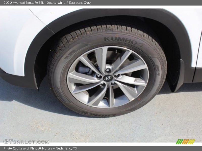Quartz White / Espresso/Gray 2020 Hyundai Santa Fe SEL