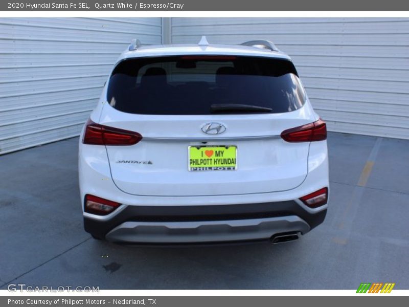 Quartz White / Espresso/Gray 2020 Hyundai Santa Fe SEL