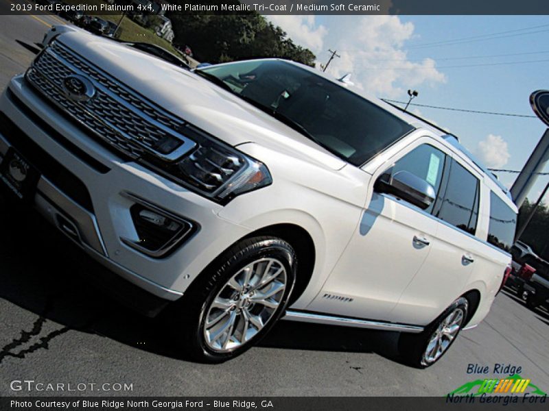 White Platinum Metallic Tri-Coat / Medium Soft Ceramic 2019 Ford Expedition Platinum 4x4