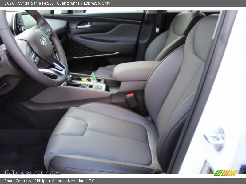 Quartz White / Espresso/Gray 2020 Hyundai Santa Fe SEL