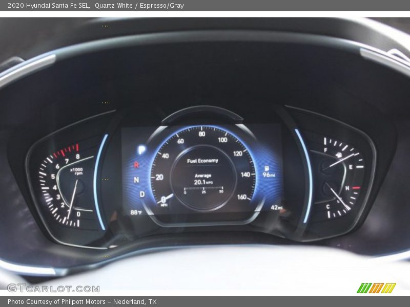 Quartz White / Espresso/Gray 2020 Hyundai Santa Fe SEL