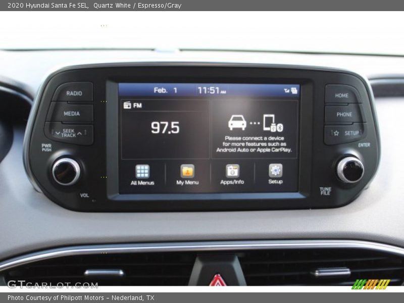 Quartz White / Espresso/Gray 2020 Hyundai Santa Fe SEL
