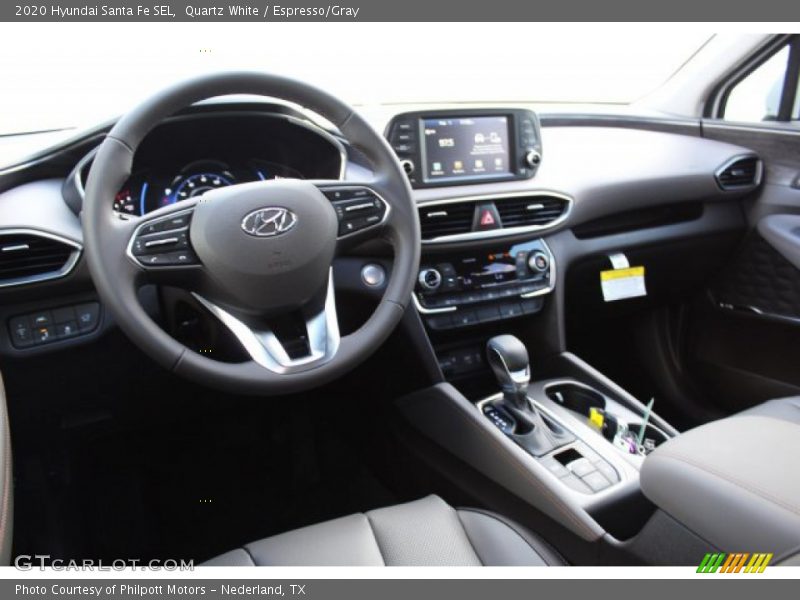 Quartz White / Espresso/Gray 2020 Hyundai Santa Fe SEL