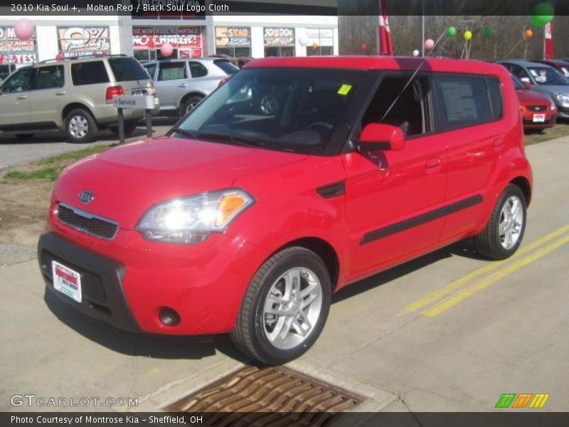 Molten Red / Black Soul Logo Cloth 2010 Kia Soul +