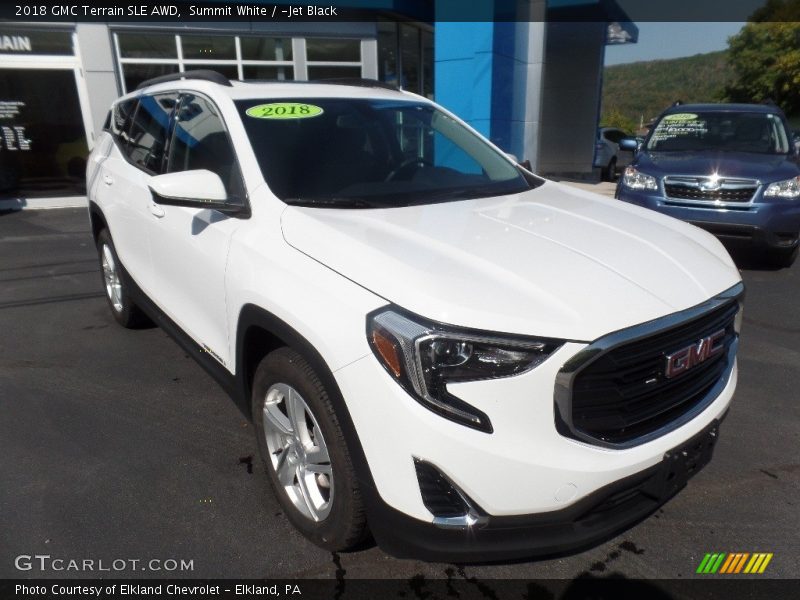 Summit White / ­Jet Black 2018 GMC Terrain SLE AWD