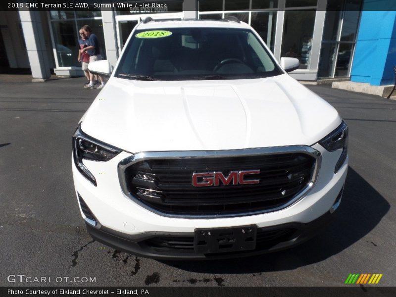 Summit White / ­Jet Black 2018 GMC Terrain SLE AWD