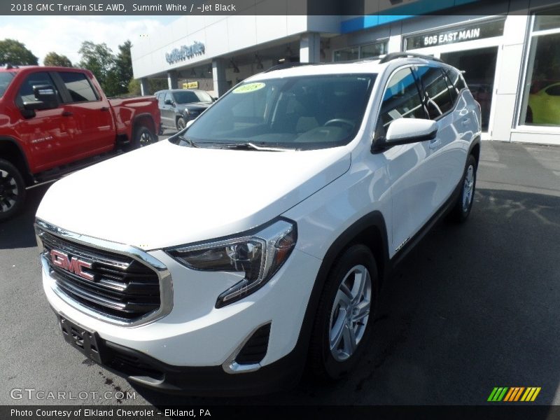 Summit White / ­Jet Black 2018 GMC Terrain SLE AWD