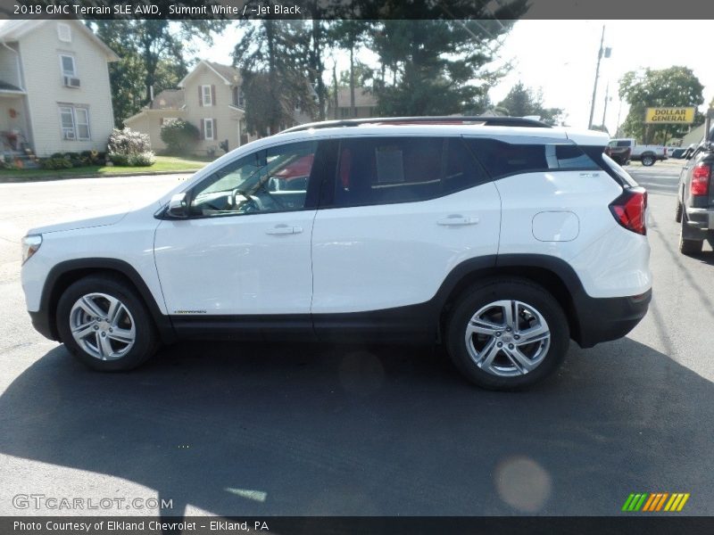 Summit White / ­Jet Black 2018 GMC Terrain SLE AWD
