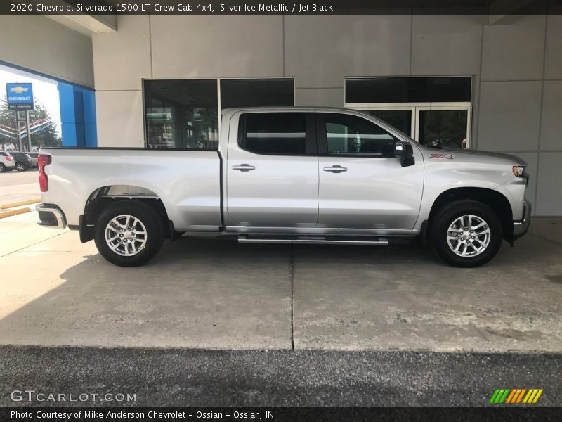 Silver Ice Metallic / Jet Black 2020 Chevrolet Silverado 1500 LT Crew Cab 4x4