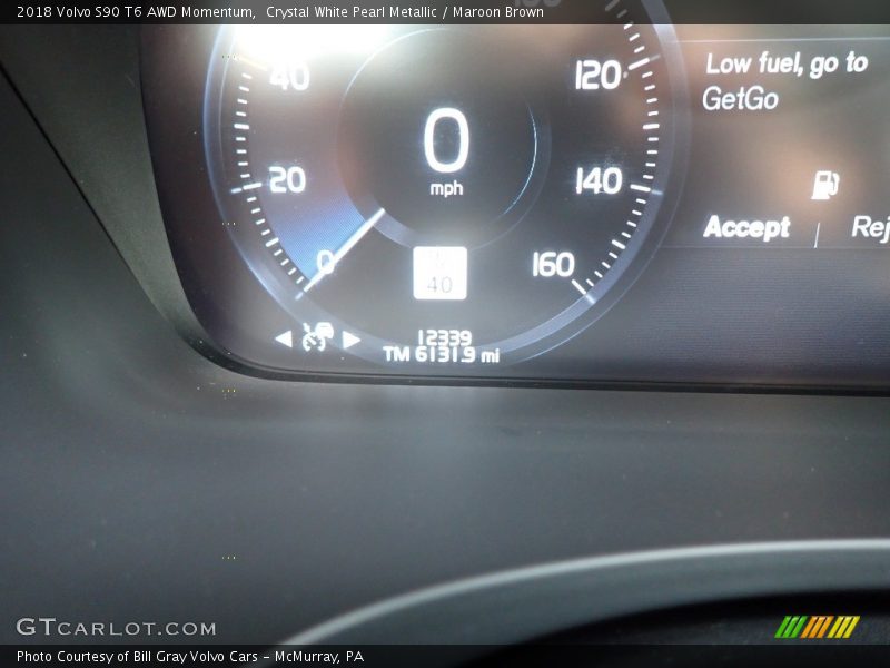 Crystal White Pearl Metallic / Maroon Brown 2018 Volvo S90 T6 AWD Momentum