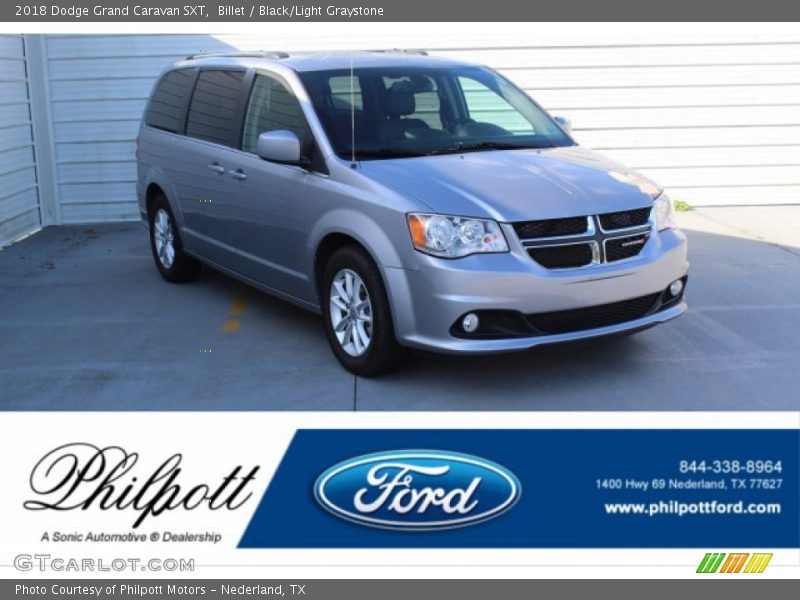 Billet / Black/Light Graystone 2018 Dodge Grand Caravan SXT