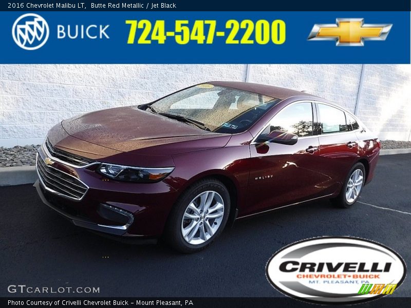 Butte Red Metallic / Jet Black 2016 Chevrolet Malibu LT