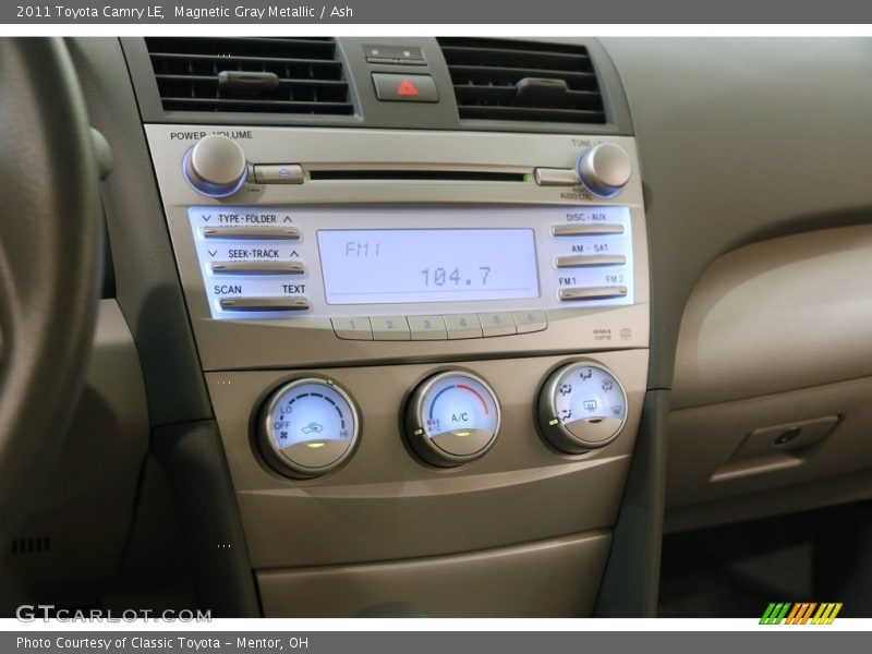 Magnetic Gray Metallic / Ash 2011 Toyota Camry LE