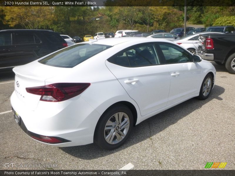 Quartz White Pearl / Black 2020 Hyundai Elantra SEL