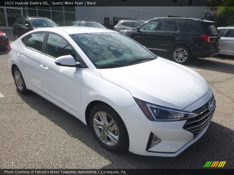 Quartz White Pearl / Black 2020 Hyundai Elantra SEL