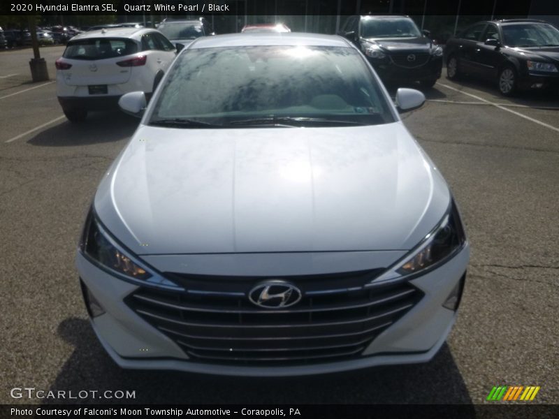 Quartz White Pearl / Black 2020 Hyundai Elantra SEL