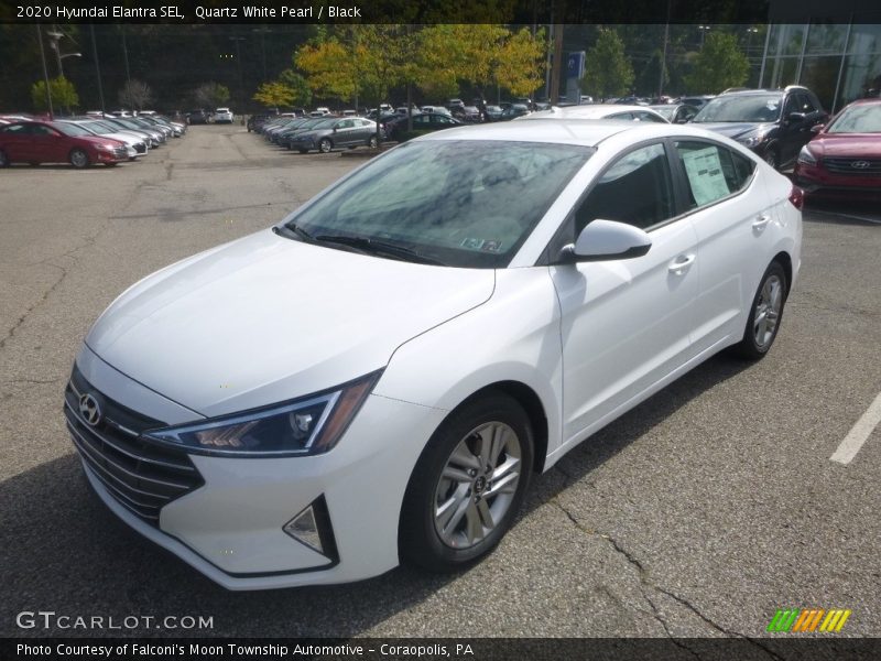 Quartz White Pearl / Black 2020 Hyundai Elantra SEL